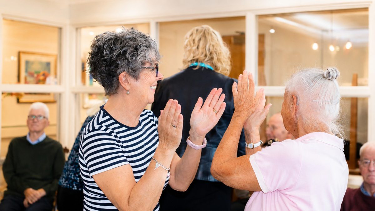 Residents taking part in an activity at a Meallmore care home