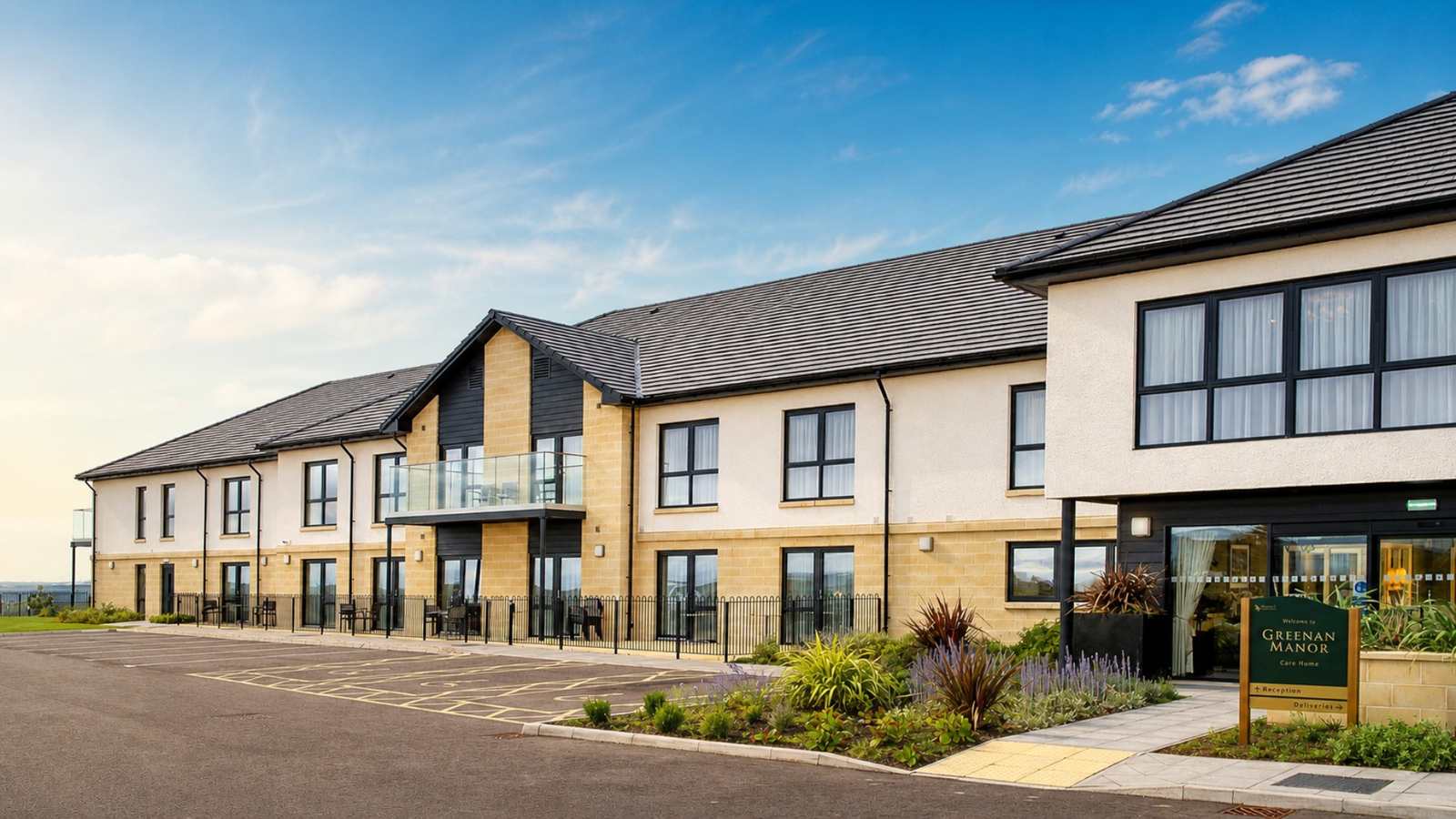 Greenan Manor care home exterior, a Meallmore care home in Ayr, Scotland